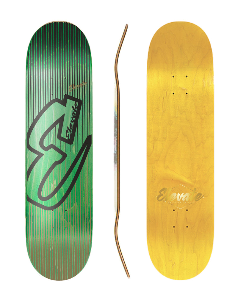 Simplicity' logo deck - green - 8.5 – Elevate Skateboards