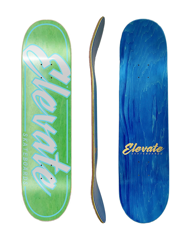 Logo 1.0 deck - green - 8.125 – Elevate Skateboards